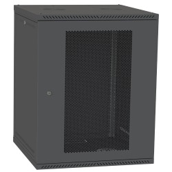 Шафа телекомунікаційна двері перф(чорна) IPCOM 15U 600x600