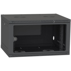 Шафа серверна IPCOM CH-6U 600x350 скло RAL9005