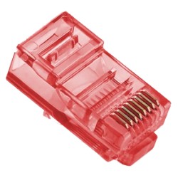 Конектор Merlion RJ-45 8P8C UTP Cat-5 (100 шт/уп.) Q100 Red