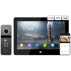 Комплект відеодомофону Neolight MEZZO Hybrid Black + SOLO FHD Graphite