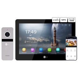 Комплект відеодомофону Neolight MEZZO Hybrid Black + SOLO FHD Silver