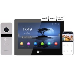 Комплект відеодомофону Neolight ALPHA Hybrid Black + SOLO FHD Silver