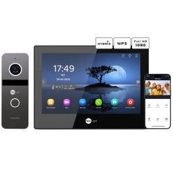Комплект відеодомофону Neolight ALPHA Hybrid Black + SOLO FHD Graphite