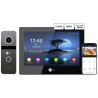 Комплект відеодомофону Neolight ALPHA Hybrid Black + SOLO IP Graphite з кутком, PoE адаптер для панелі виклику