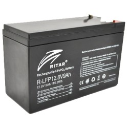 Літієва акумуляторна батарея Ritar LiFePO4 12.8В 9А•г