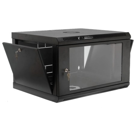 Шафа 19" 6U, 600x400x373мм акрилове скло, чорна