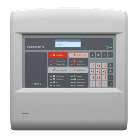 Прилад приймально-контрольний пожежний Тірас Tiras PRIME 8L