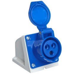 Розетка стаціонарна зовнішня UEA 113 16А 220В 2Р+Е IP44