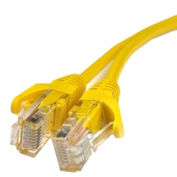 Патч-корд литий жовтий 5е UTP RJ45 1м