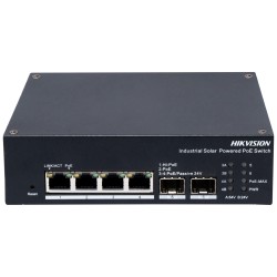 Комутатор 4 порти керований Hikvision DS-3T1506HP-EI-UPS PoE