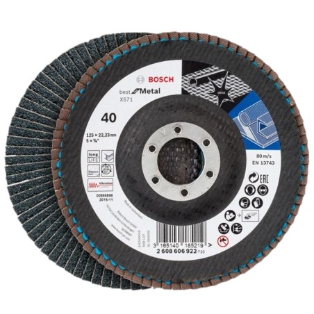 Пелюстковий шліфкруг Bosch X571 125 мм K40 (2608606922)
