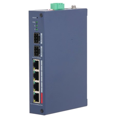 Комутатор 6 портів керований Dahua DH-CHS4206-4ET-90 PoE